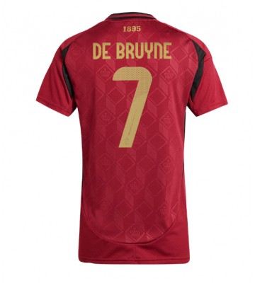 Belgien Kevin De Bruyne #7 Hjemmebanetrøje Dame EM 2024 Kort ærmer